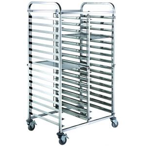China Mobile Commercial Hotel Equipment Bakery Tray Rack Trolley Stainless Steel Food Trolley supplier