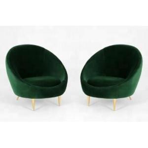 2018 new style velvet fabric stainless steel legs single chair,green fabric upholsteryliving room single sofa