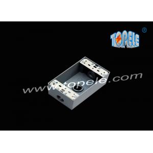 China Die-cast Aluminum Weatherproof Boxes 3 Holes / 5 Holes Single Gang Outlet Boxes Die Cast Metal supplier
