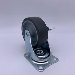 China Plain Bearing TPR Tread Furniture Locking Caster Wheels 75mm wholesale