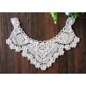 China Delicate Chemical Lace Collar Applique With Cotton Embroidered Floral For Neck wholesale