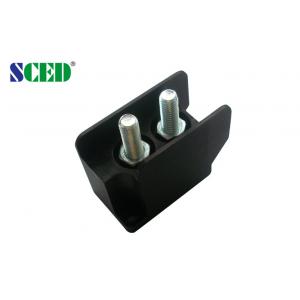 China Black M8 Nut PBT Terminal Block Accessories 20mm Pitch Two Screw supplier