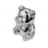 Cute Silver Plated Teddy Bear Coin Bank Die Casting 105*85*118mm