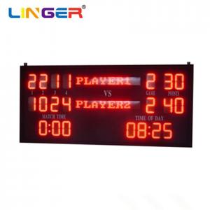 China 630nm Red Light Emitting Diode Led Tennis Scoreboard With Name Letters supplier
