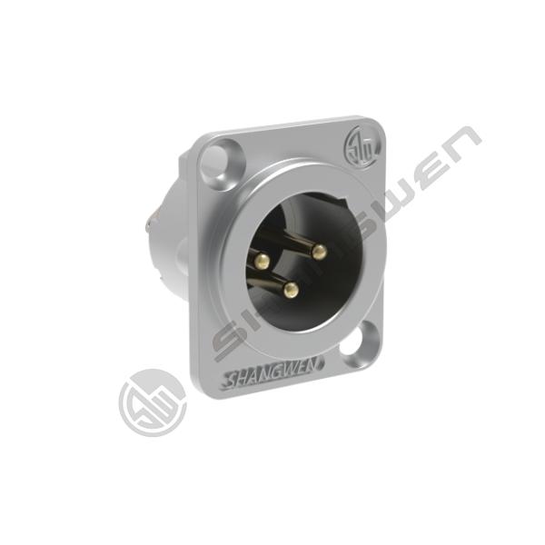 Mini D-Type XLR Audio Connector 3-Pin Male Socket Zinc Alloy Shell Panel Mount Jacks for Audio Speaker Microphone XLR Female