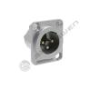 China Mini D-Type XLR Audio Connector 3-Pin Male Socket Zinc Alloy Shell Panel Mount Jacks for Audio Speaker Microphone XLR Female wholesale