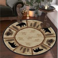 China American Style Round Animal Pattern Carpet Living Room / Hotel Carpet on sale