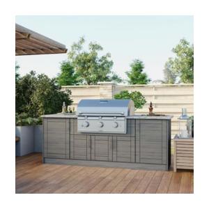 Customized Contemporary Outdoor Gas Bbq Grill Kitchen Cabinets