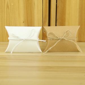 Biodegradable Bow Tie 250g Double Kraft Paper Food Pillow Box