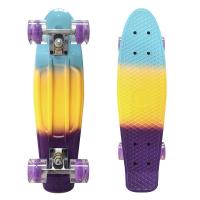 China 22inch Cute Penny Skateboards 3 Colors Rainbow Deck For Girls Beginners on sale