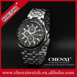 C031A Day Date Display Stainless Steel Watches Man Black White Business Men Wrist Watch