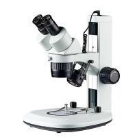 China dual power dissecting microscope track stand binocuar eyepiece two mangification upper and lower lighting on sale