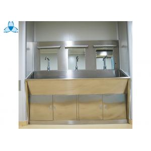 China Three Mirrors Hand Washing Bathroom Basin Cabinets With Three Positions Automatic Induction supplier