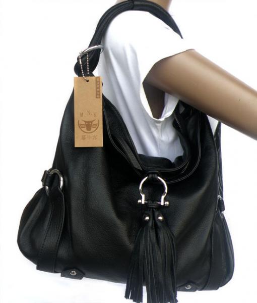 卸売価格100%の大きい革黒い方法肩のハンド・バッグ#3042A