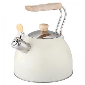 China 2.5L Stainless Steel Electric Kettle Whistling Tea Kettle With Wood Handle supplier