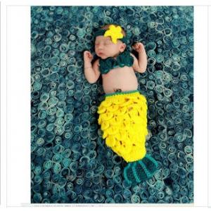yellow Pineapple baby hat Photography Prop Crochet Knitted costume set headwear flower