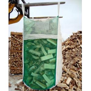 China Scrap PP Firewood Big Bags 1000kgs Top White Skirt Cross Flat Color Printing Feature supplier