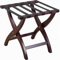 China Hotel 6 Black Straps Wooden Luggage Racks For Suitcases on sale