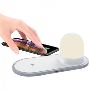 China Qi Wireless Charger 10W Fast Charging PAD for Mobile Phone With LED night Light supplier