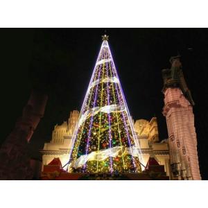 Custom large Christmas tree RGB lights music synchronization DMX512 control decorative iron Christmas tree light show