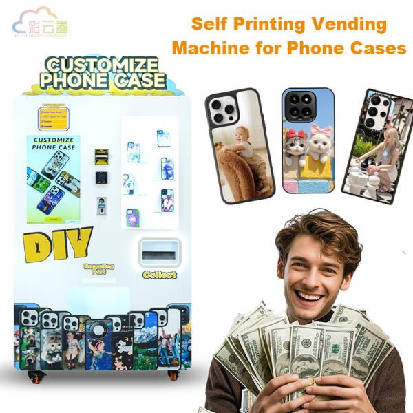 Multi Language Mobile Phone Case Printing Vending Machine HD Resolution For Airports