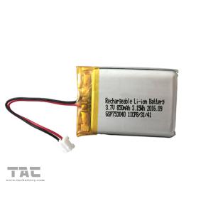 China Rechargeable Polymer Lithium Ion Batteries GSP753040 3.7V 850mAh  Long Life supplier