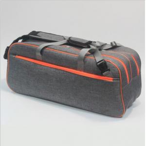 Black Badminton Racket Bag with Shoulder Strap and Secure Zipper Closure