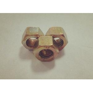 Yellow Zinc Plated M6 Hex Nut 7mm Thickness With Relatively Large Fastening Force