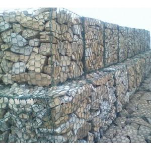 Zinc Coating Wire Gabion Fence System Woven Stone Cage 10ft X 6ft