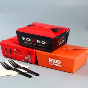 Paper Food Packaging Box For Takeaway Lunch , mini Retail Packaging Boxes