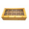 China bamboo tea box with 10 component acrylic tea box for factory price wholesale