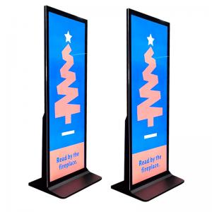 China 75inch Double Sided LCD Display full screen  Floor Stand Poster Kiosk supplier