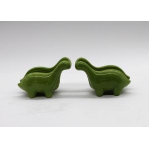 Customized Ceramic Napkin Holder Double Green Dinosaur Napkin Holder For Dinner Table