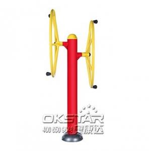 Outdoor Fitness Equipments-ST hot sale newest big turning wheels outdoor gym equipment