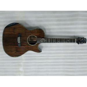 China AAAA handmade all Solid ebony wood single cut guitar 14 frets imported wood armrest GA acoustic electric guitar supplier