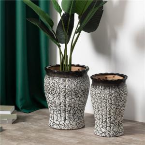 China Hot selling creative big floor pots indoor outdoor hotel garden decoration ceramic flower pots for plants supplier