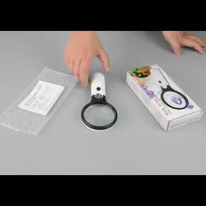 China Jewelry Loupe 45X Handheld Reading Magnifier 3 LED Light Reading Magnifying supplier