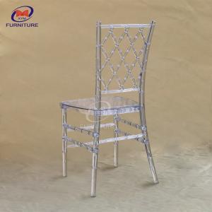 Transparent Clear Resin Bulk Chiavari Chairs Outdoor Wedding Event Net Back