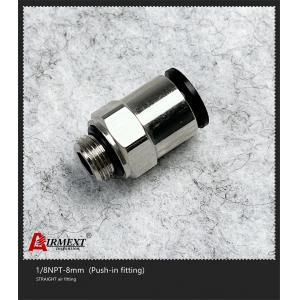 Equal Shape Push In Quick Connect Air Fittings Straight Elbow 1/8NPT-8mm