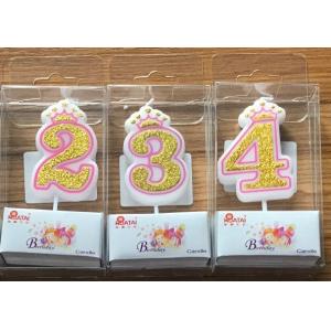 Gold Painting Crown 7.5cm*4.5cm*1.4cm Number Birthday Candles