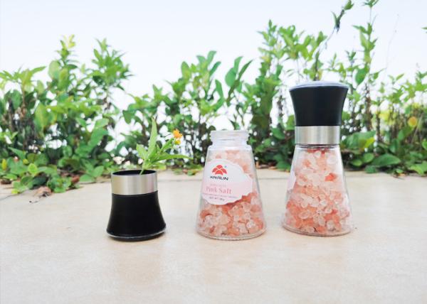 Manual Salt Peper Mill Adjustable Head Grinder With Condiment For Your Taste
