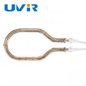 China Unique 230v 2200W Ring Infrared Lamps Gold Reflector Electric Heat Element supplier