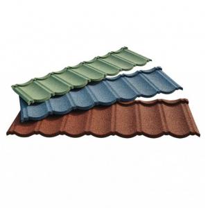 Aluminum-Zinc Steel Roofing Bond Classic Stone Coated Metal Roof Tile Color Customized AZ80 Aluzinc 0.45mm