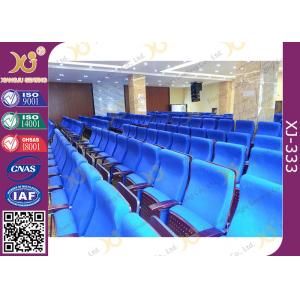 China Metal Folding PU Molded Sponge Theater Seats With Back Table / Movie Theater Chairs supplier
