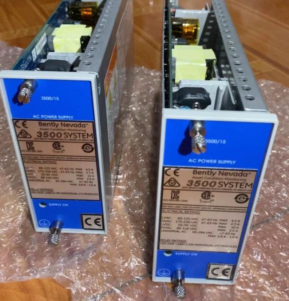 3500/15-05-05-00 Bently Nevada Universal AC Power Supply Module 106M1079-01 with 106M1081-01 Input Module