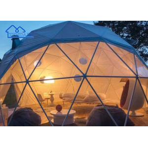 White Green Glamping Hotel Tent , Geodesic Dome Tents Waterproof Eco Tent Price