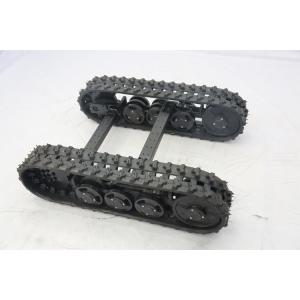 Black Rubber Track Chassis , Small Harvester Tracked Undercarriage Systems