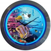 China 130V Mancave Neon Light Clocks Blue 7.0 Kgs Neon Tube Clock on sale
