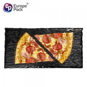 EPK new products 11 inch square dinner black slate stone plate