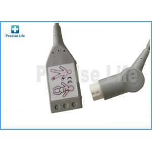 China Ph Patient monitor M1510A 3 lead ECG cable  with 12 connector AHA color code supplier